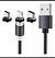 Cabo Magnético Carregador Colorido 3 Em 1 - Micro Usb Tipo C Lightning