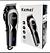 Máquina De Cortar Cabelo Kemei 119 Profissional Sem Fio Display Led